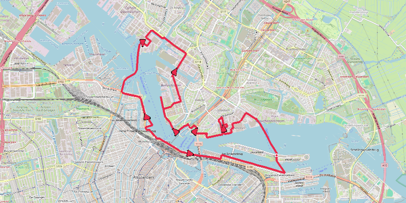 Rond IJ 1: Oostveer-Houthavenveer Amsterdam Noord